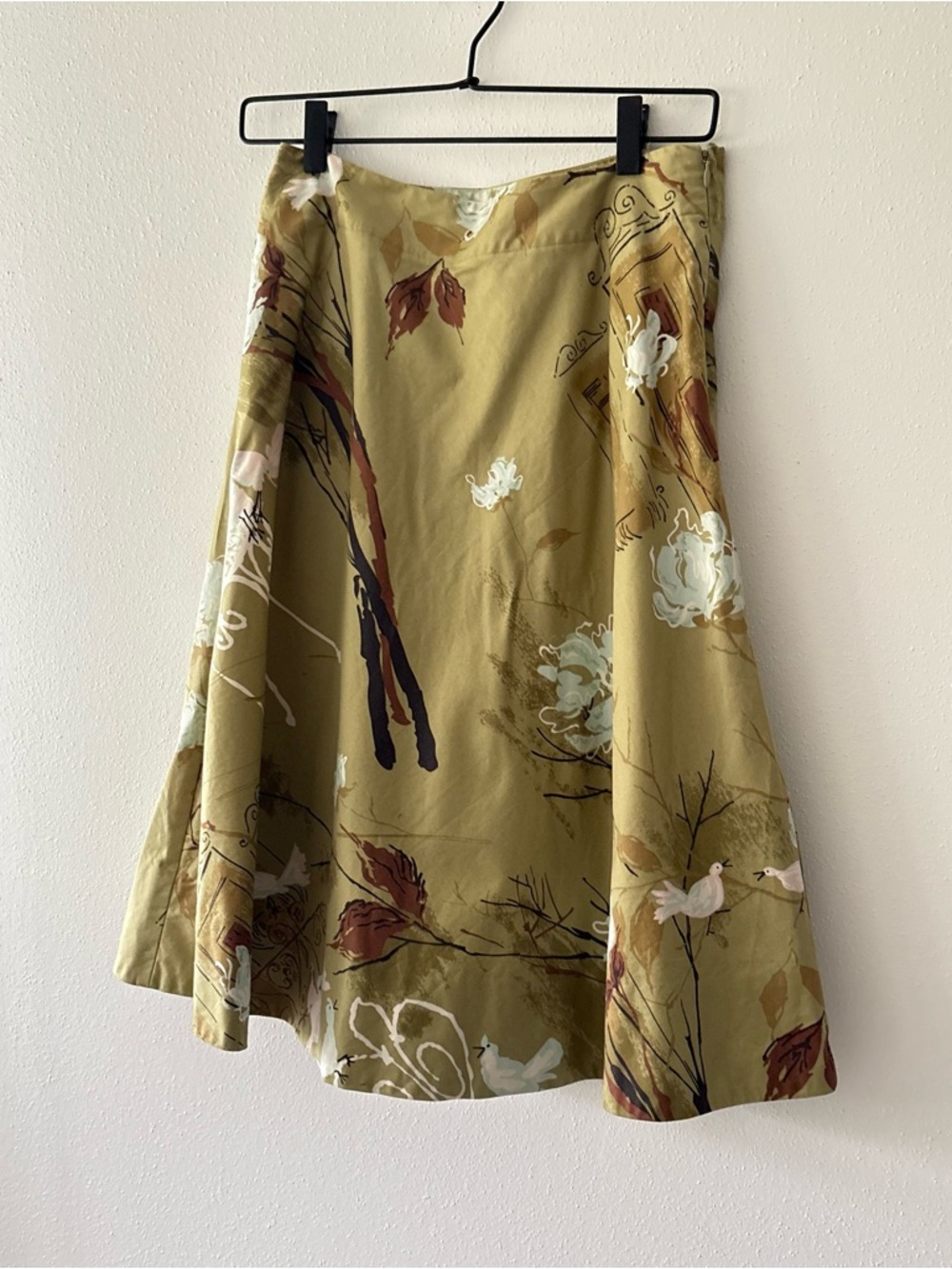 Anthropologie odille Y2K bird skirt